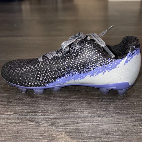 DSG Speed Viper Soccer Cleats Size 12 Black/Purple/Silver - Picture 3 of 13